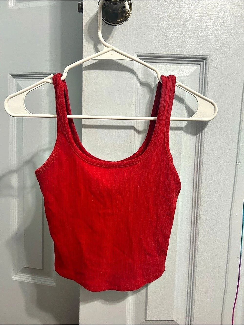 Stüssy Ribbed Tank Top in Red Size Medium